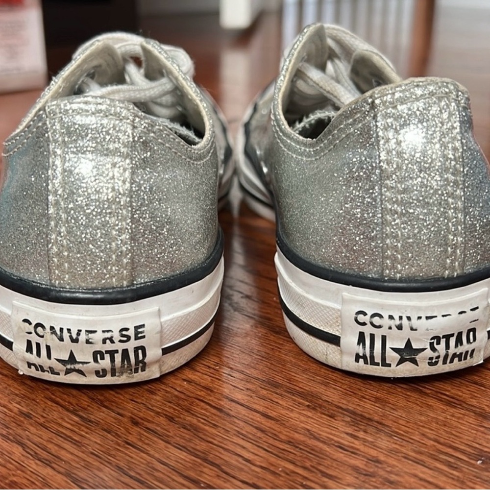 Converse Silver Metallic Low-Top Sneakers - Women's - Picture 5 of 9